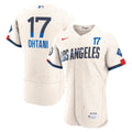 Los Angeles Dodgers Shohei Ohtani City Connect Authentic Sponsor Patch Jersey | Cream