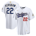 Los Angeles Dodgers Clayton Kershaw 2026 Gold Collection Stadium Jersey | White