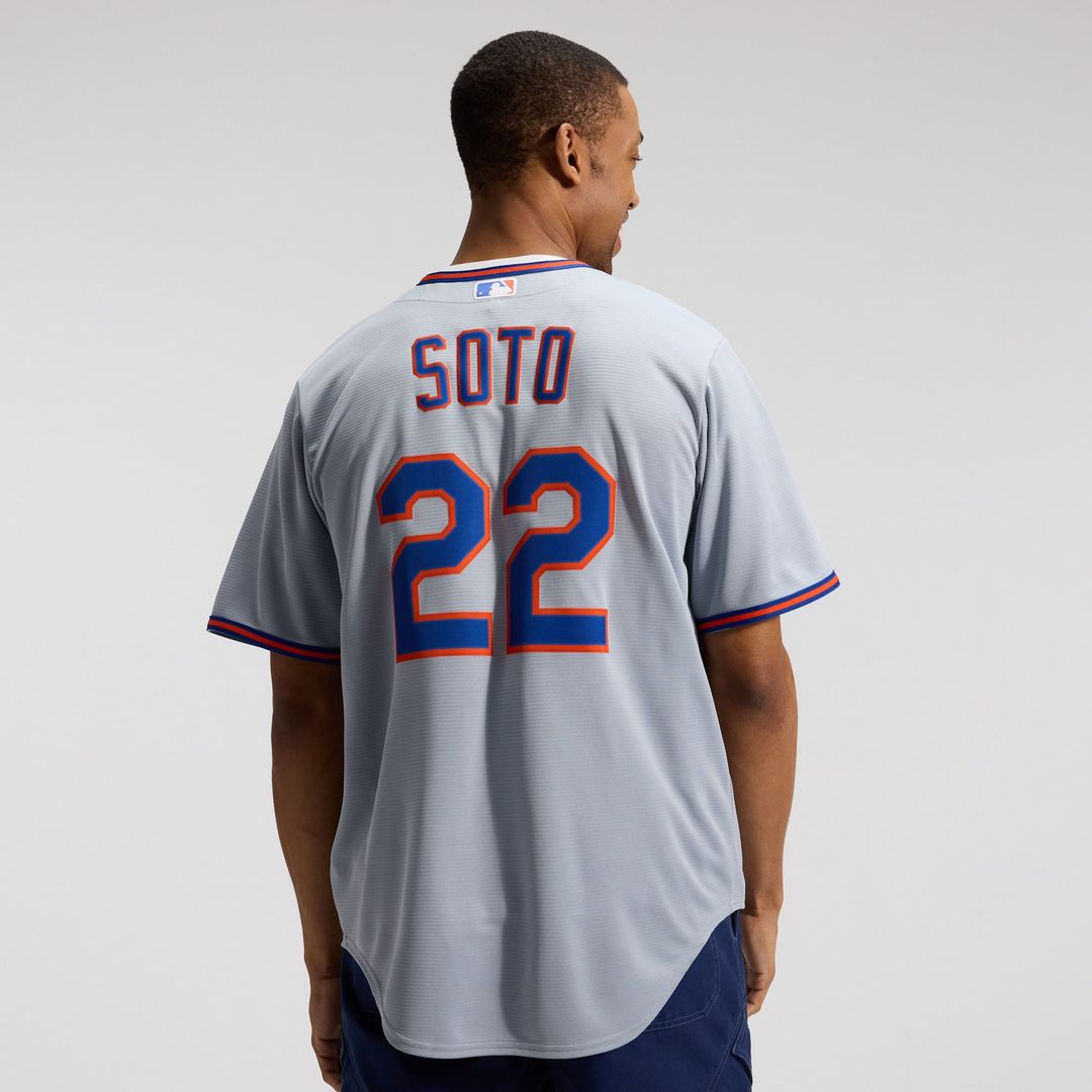 New York Mets Juan Soto Road Replica Jersey | Gray