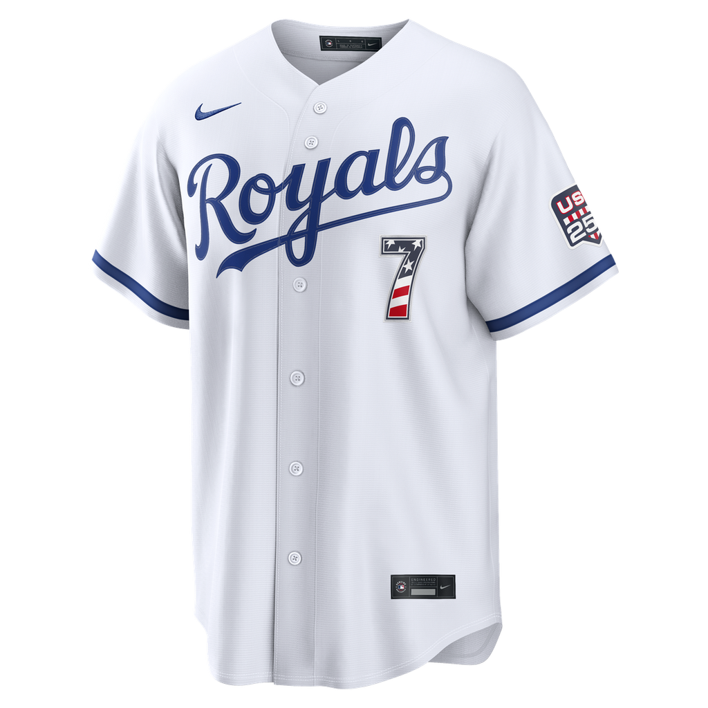 Kansas City Royals Bobby Witt Jr. USA 250 Fourth of July Home Stadium Jersey | White