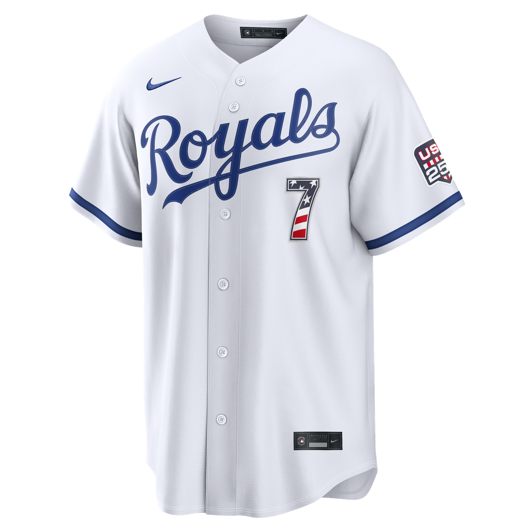 Kansas City Royals Bobby Witt Jr. USA 250 Fourth of July Home Stadium Jersey | White