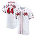 Cincinnati Reds Elly De La Cruz Home Authentic Sponsor Patch Jersey | White