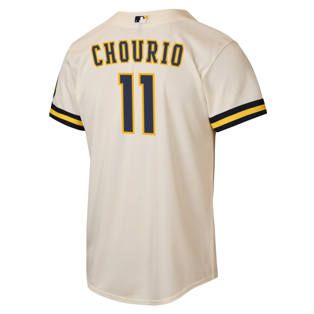 Milwaukee Brewers Jackson Chourio Youth Road Stadium Jersey | Powder Blue