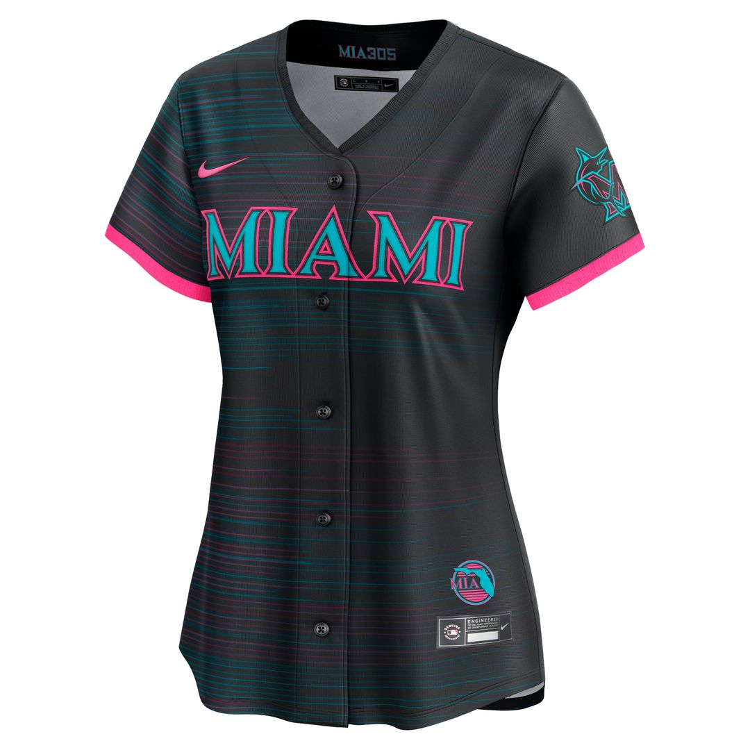 Miami Marlins Women's 2025 City Connect Limited Jersey | Black