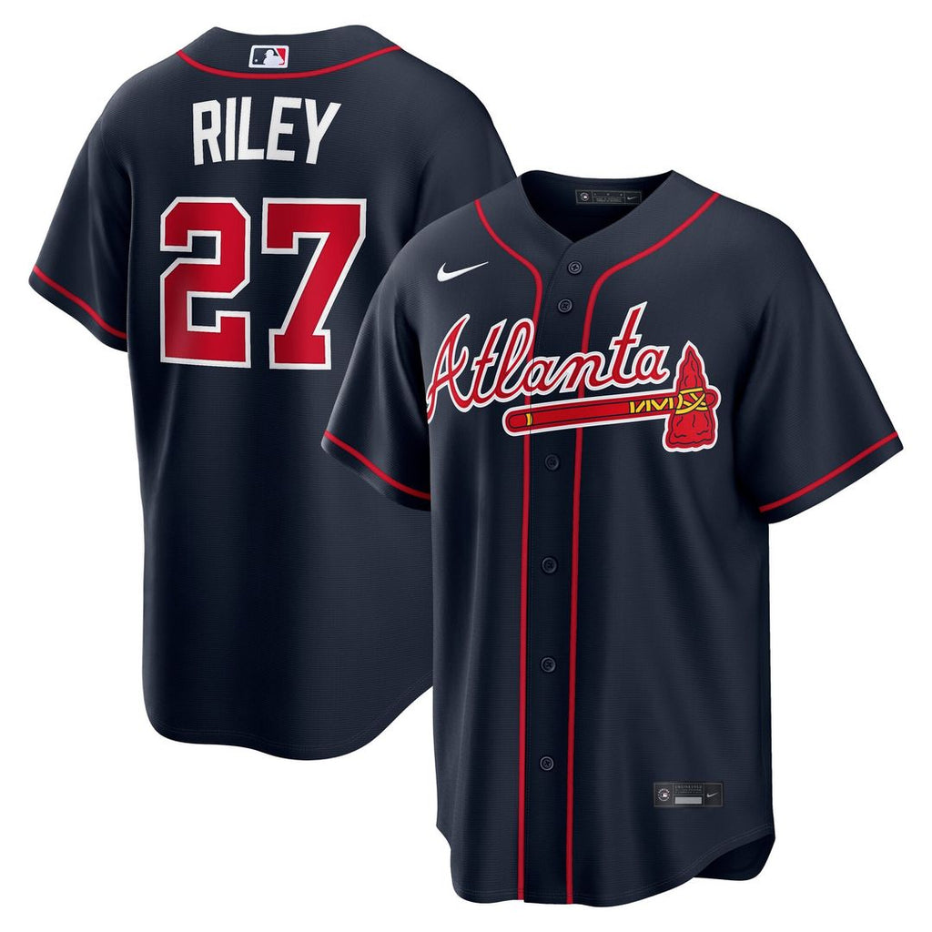 Atlanta Braves Austin Riley Alternate Replica Jersey | Navy