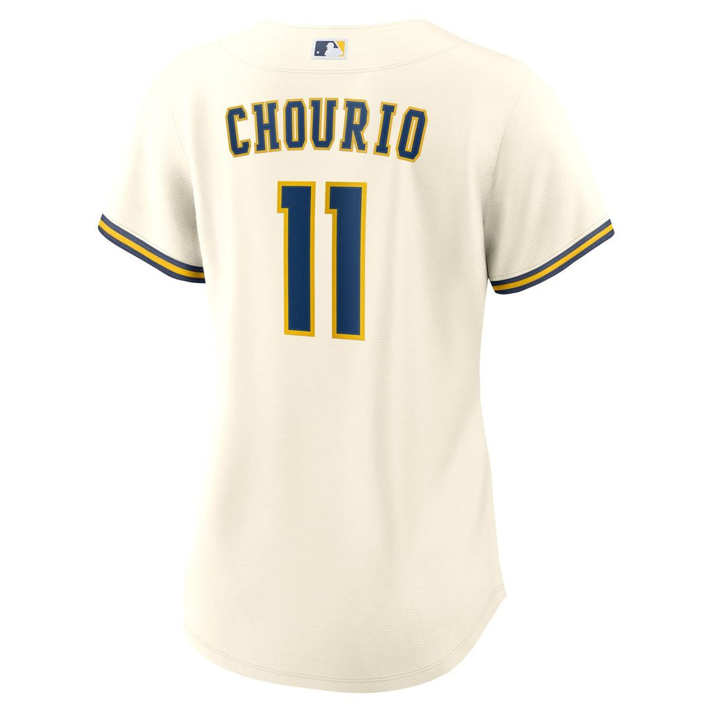 Milwaukee Brewers Jackson Chourio Women's Home Replica Jersey | Cream