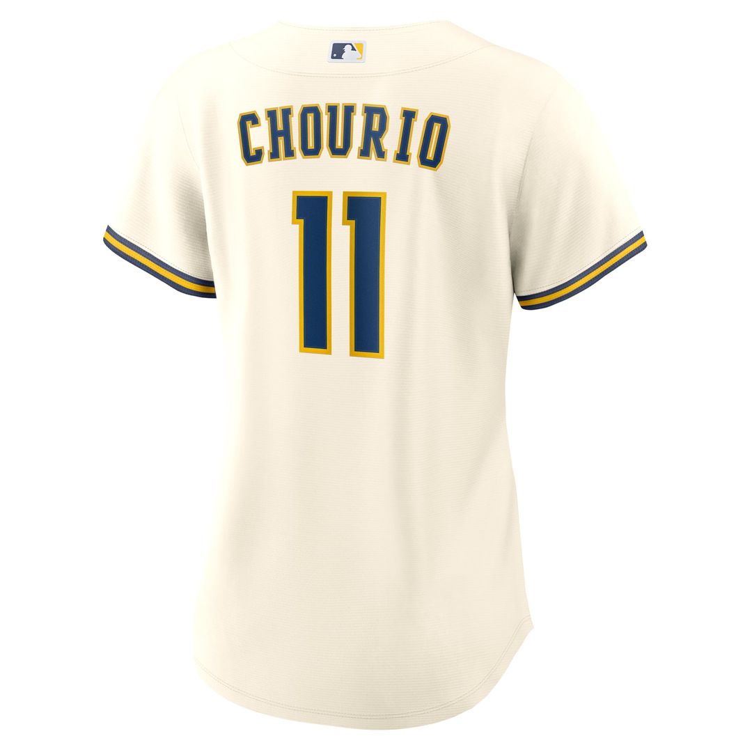 Milwaukee Brewers Jackson Chourio Women's Home Replica Jersey | Cream