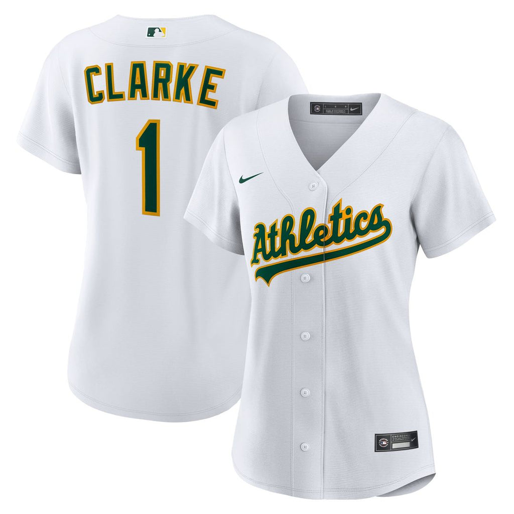 Athletics Denzel Clarke Women's Home Replica Jersey | White