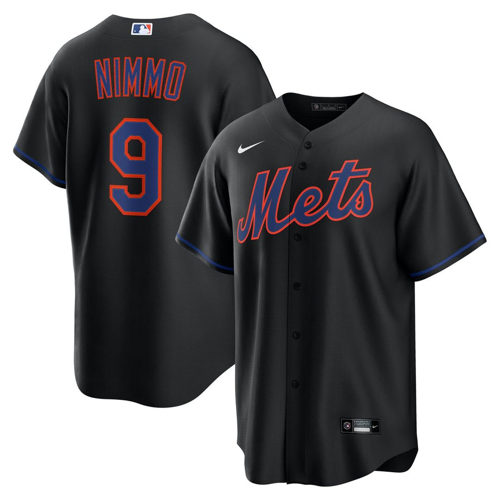 New York Mets Brandon Nimmo Alternate Replica Jersey | Black