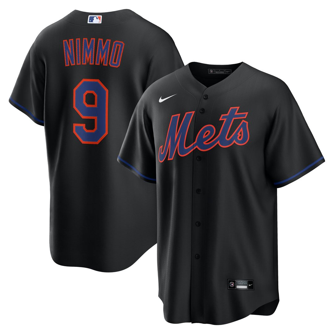 New York Mets Brandon Nimmo Alternate Replica Jersey | Black
