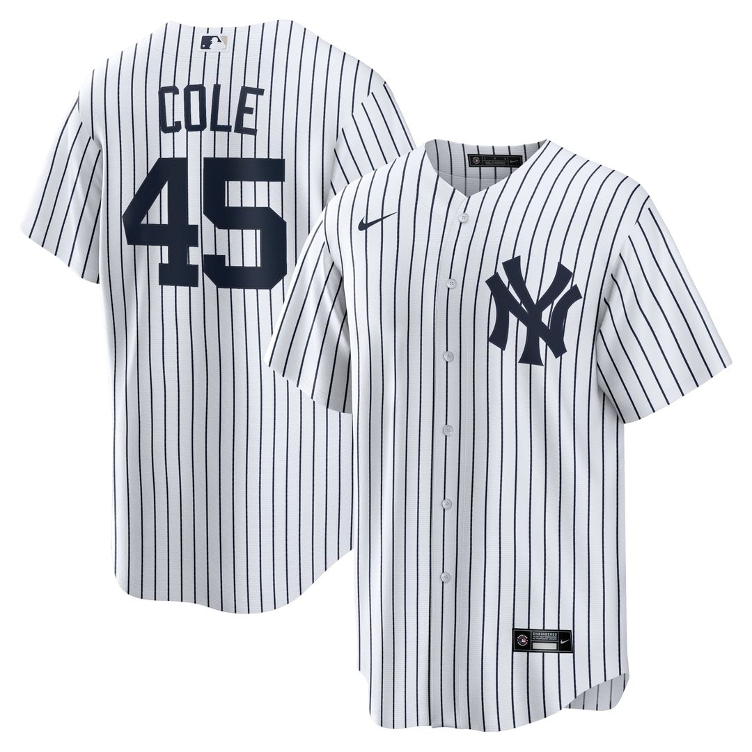 New York Yankees Gerrit Cole Home Replica Player Name Jersey | White