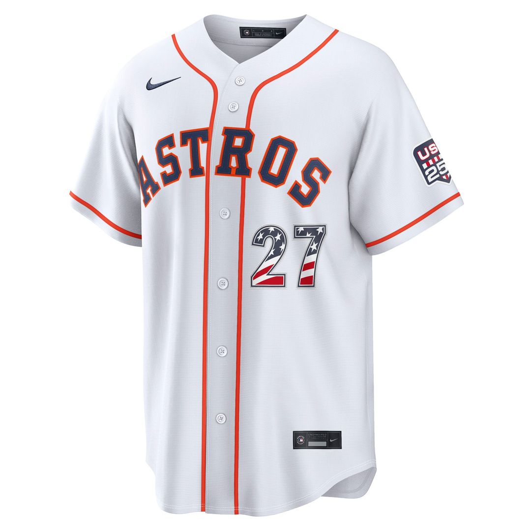 Houston Astros Jose Altuve USA 250 Fourth of July Home Stadium Jersey | White