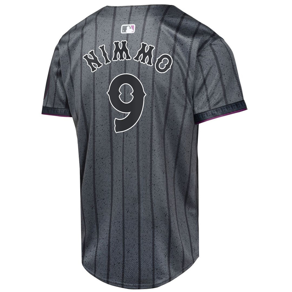 New York Mets Brandon Nimmo Youth 2024 City Connect Limited Jersey | Graphite