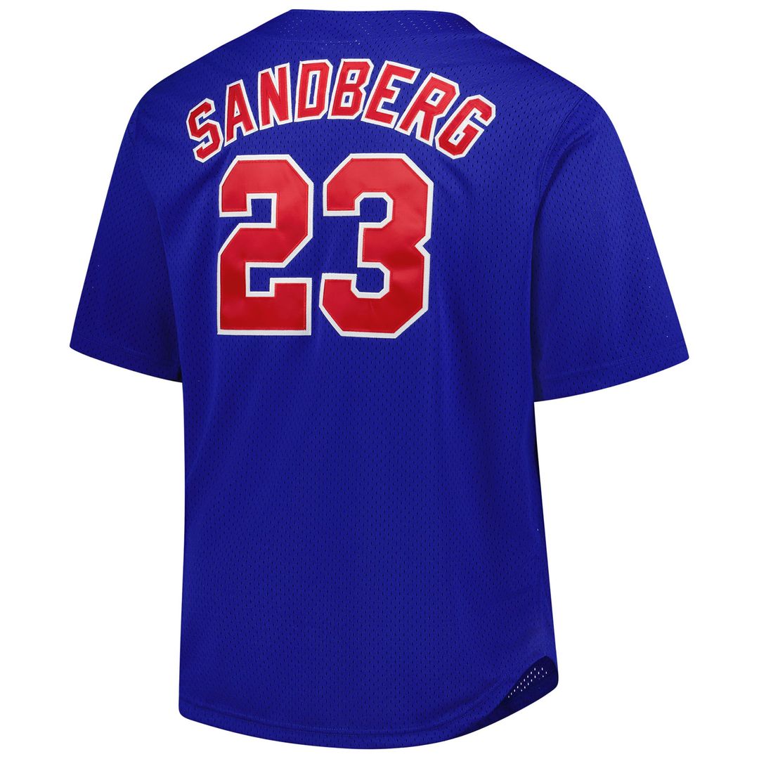 Chicago Cubs Ryne Sandberg Big & Tall Cooperstown Mesh Batting Practice Jersey | Royal