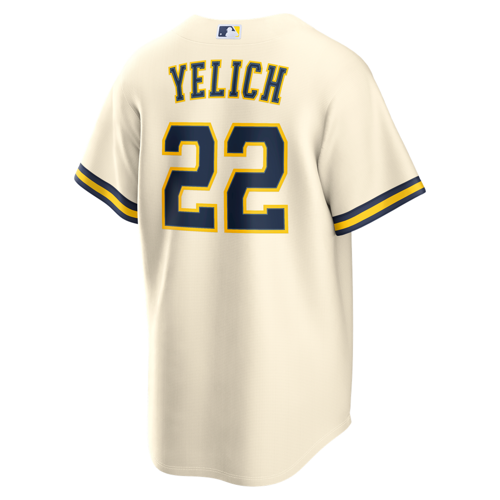 Milwaukee Brewers Christian Yelich Home Replica Jersey | Cream
