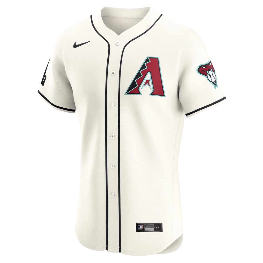 Arizona Diamondbacks Home Elite Patch Jersey | White