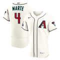 Arizona Diamondbacks Ketel Marte Home Authentic Sponsor Patch Jersey | Cream