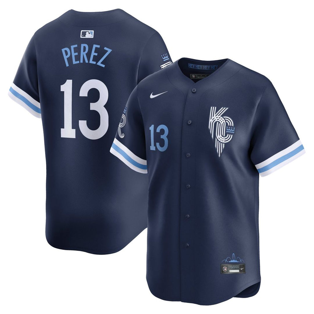 Kansas City Royals Salvador Perez City Connect Limited Jersey | Navy