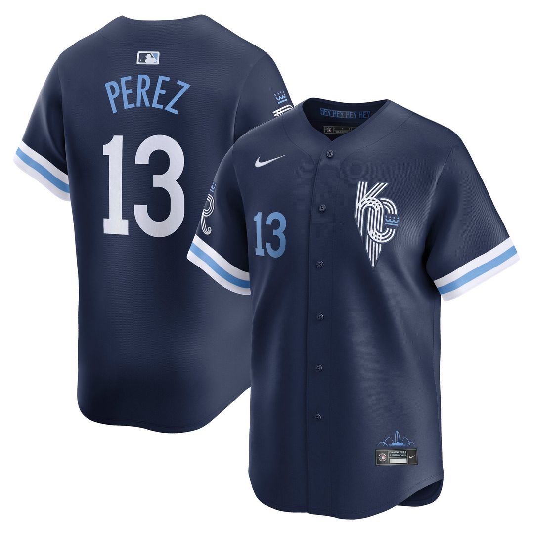 Kansas City Royals Salvador Perez City Connect Limited Jersey | Navy