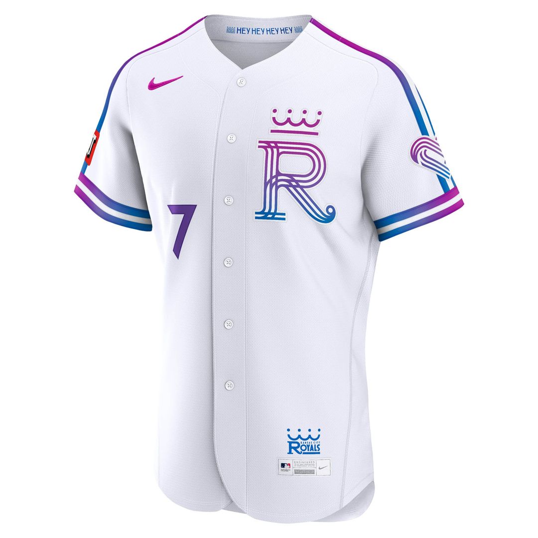 Kansas City Royals Bobby Witt Jr. 2026 City Connect Authentic Sponsor Patch Jersey | White