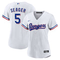 Texas Rangers Corey Seager Women's Home Replica Jersey | White