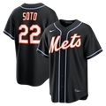 New York Mets Juan Soto Fashion Replica Black Out Jersey