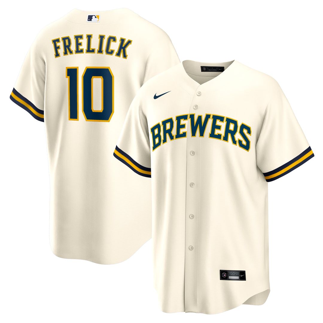 Milwaukee Brewers Sal Frelick Home Replica Jersey | Cream