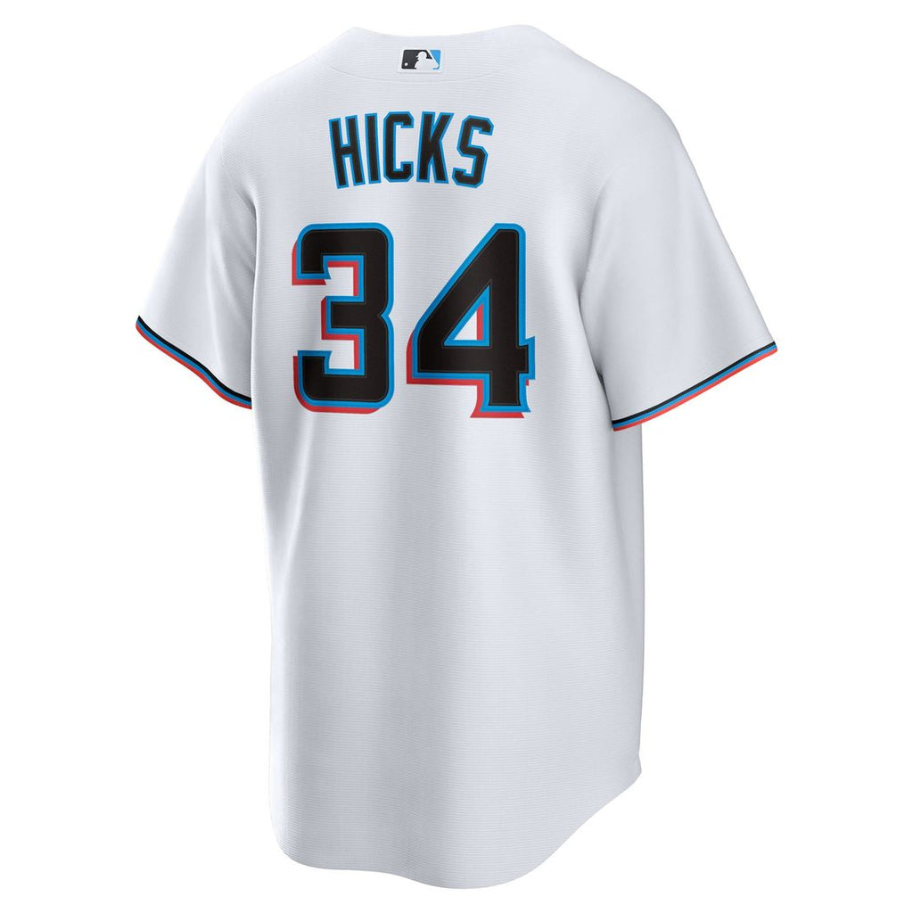 Miami Marlins Liam Hicks Home Replica Jersey | White