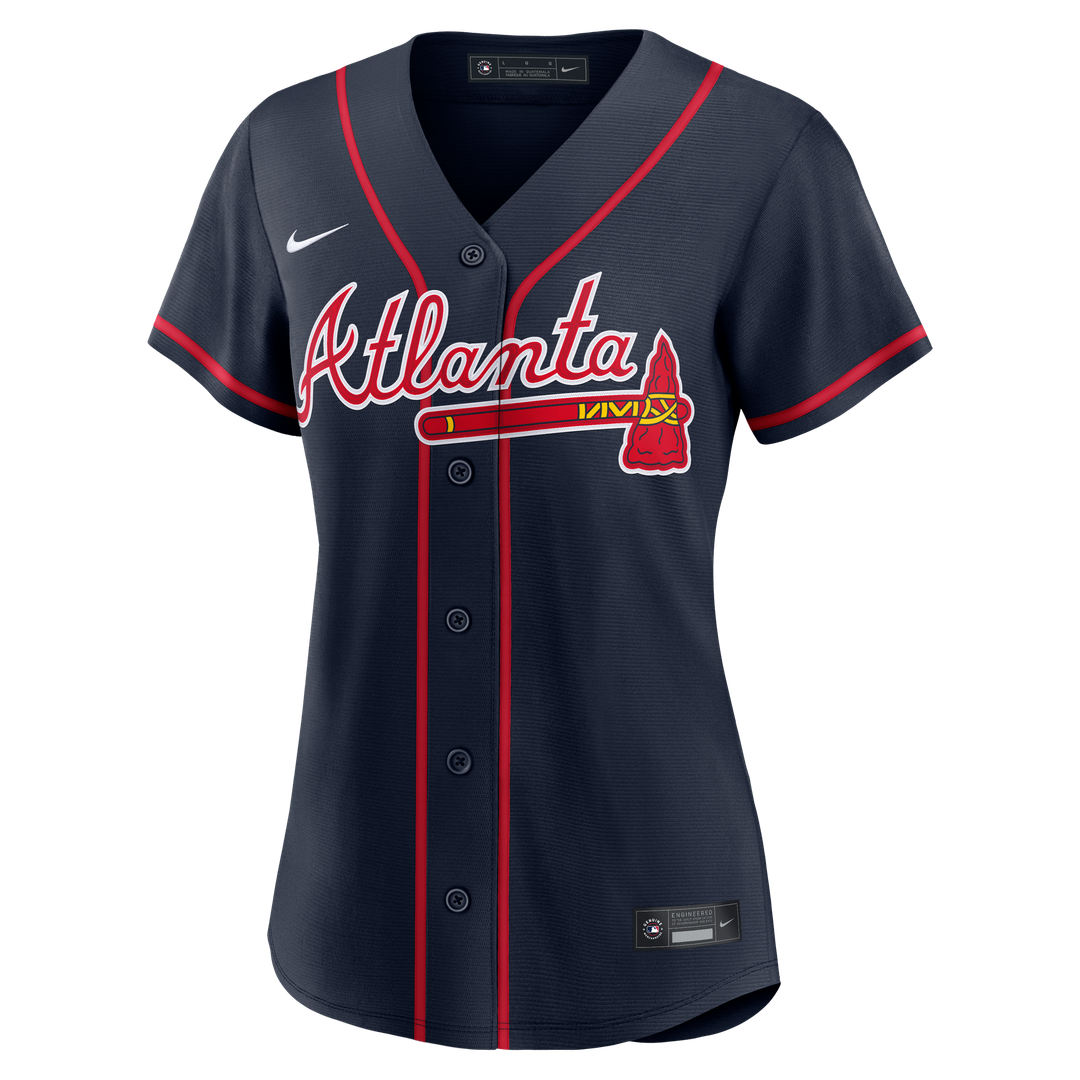 Atlanta Braves Ronald Acuña Jr. Women's Alternate Replica Jersey | Navy
