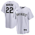 Colorado Rockies Mickey Moniak Home Replica Jersey | White
