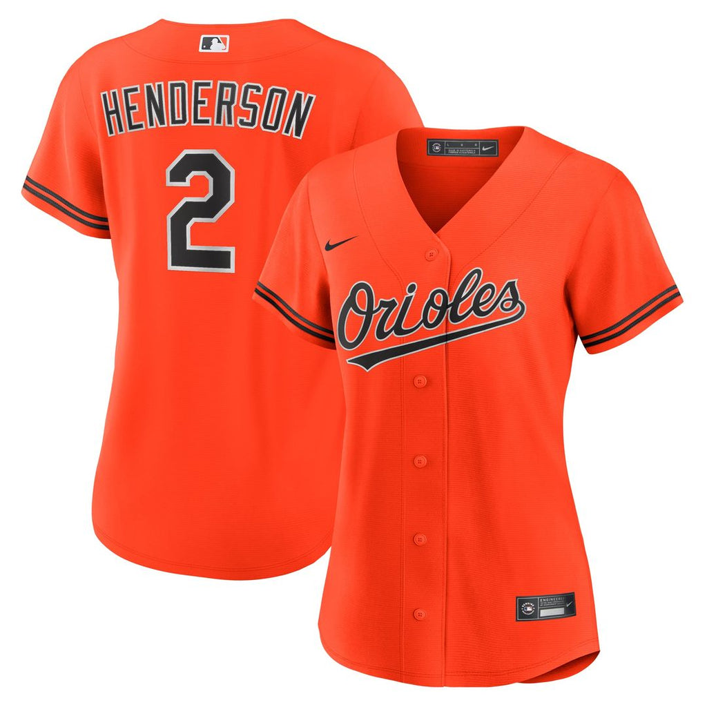 Baltimore Orioles Gunnar Henderson Women's Alternate 2 Replica Jersey | Orange