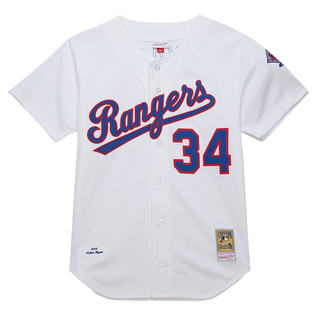 Texas Rangers Nolan Ryan 1993 Cooperstown Authentic Jersey | White