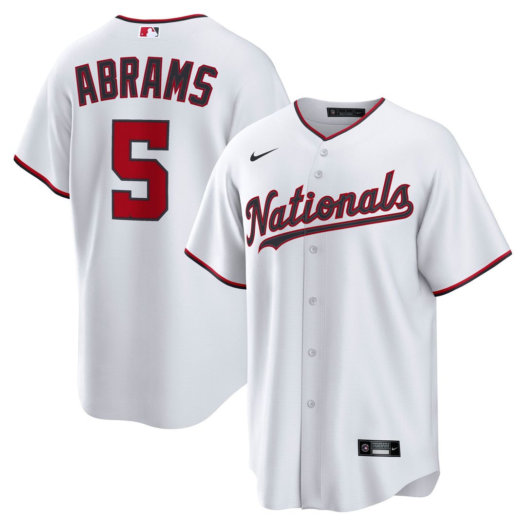 Washington Nationals CJ Abrams Home Replica Jersey | White