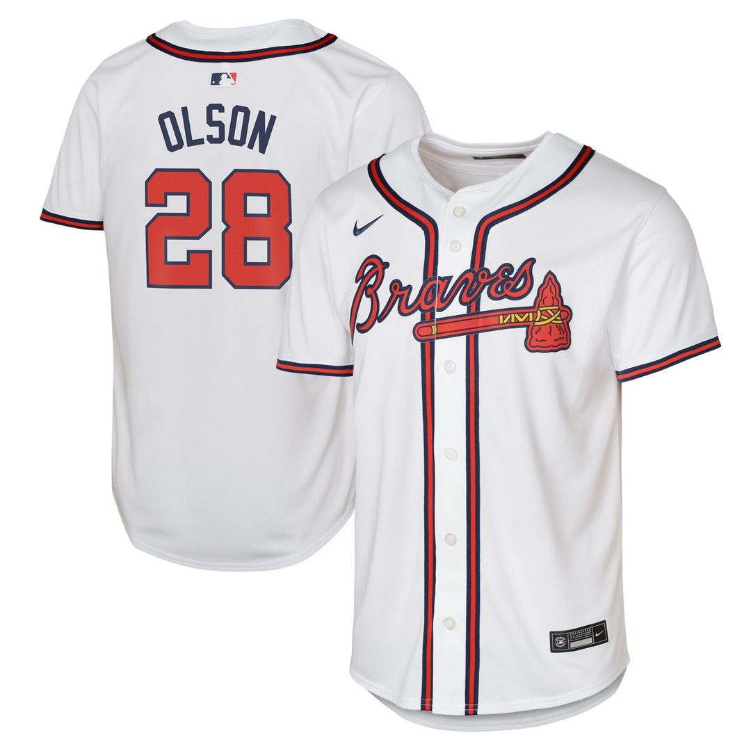 Atlanta Braves Matt Olson Youth Home Limited Jersey | White
