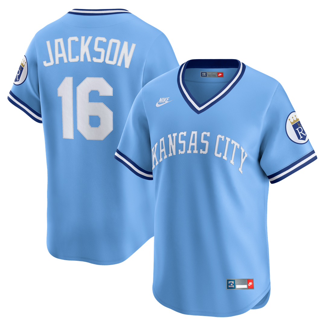 Kansas City Royals Bo Jackson Throwback Cooperstown Limited Jersey | Light Blue