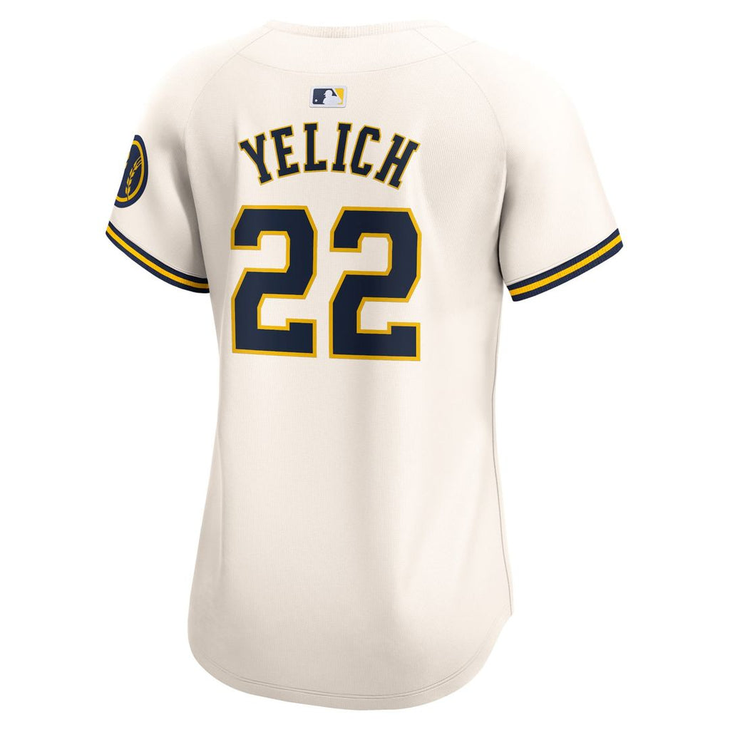 Milwaukee Brewers Christian Yelich Women's Home Limited Jersey | Cream