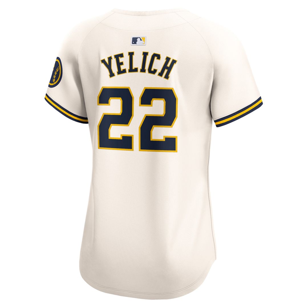 Milwaukee Brewers Christian Yelich Women's Home Limited Jersey | Cream