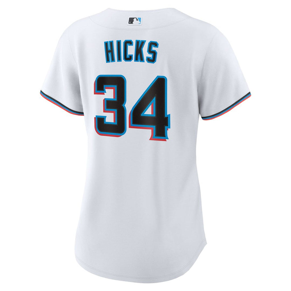 Miami Marlins Liam Hicks Women's Home Replica Jersey | White