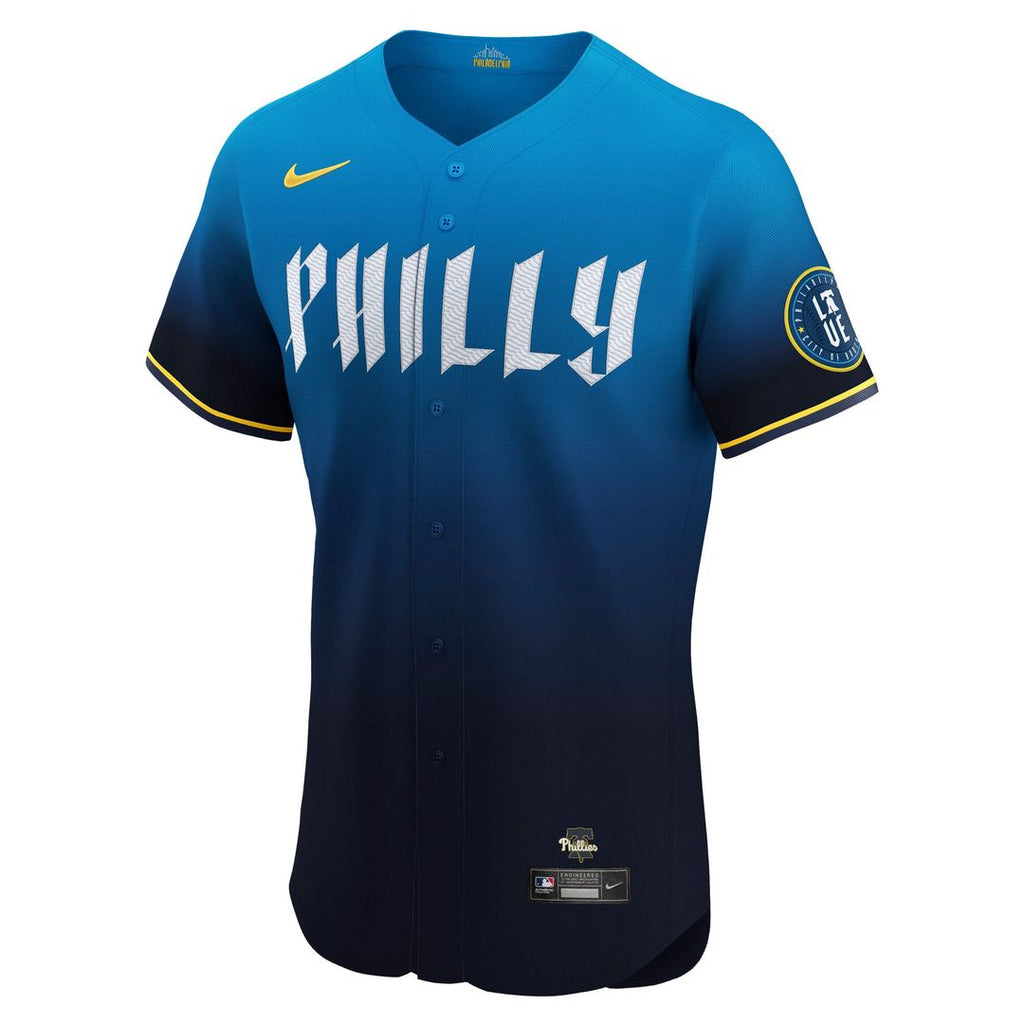 Philadelphia Phillies Trea Turner City Connect Elite Jersey | Navy