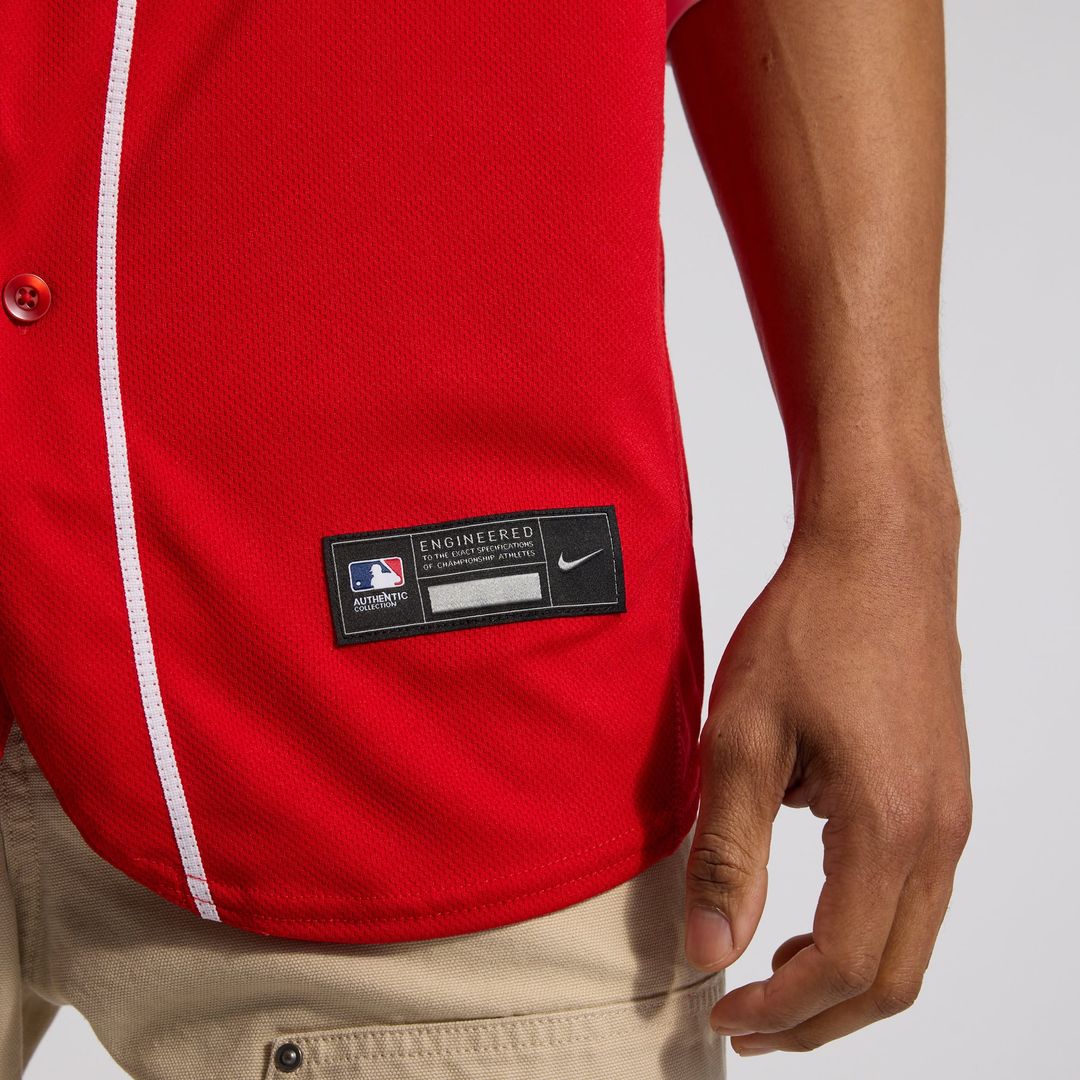 Cincinnati Reds Alternate Authentic Team Logo Jersey | Scarlet