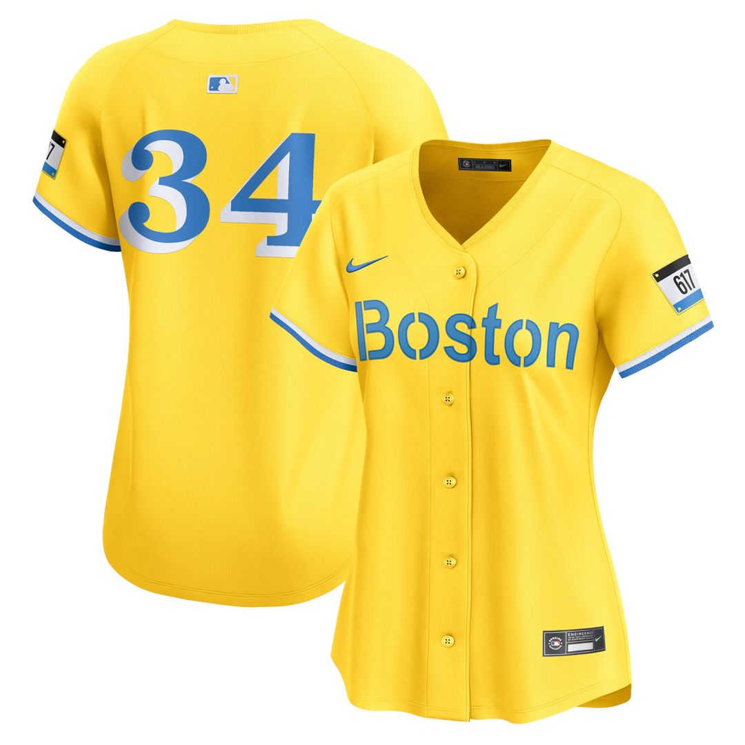 Boston Red Sox David Ortiz Women's City Connect Retired Player Jersey | Gold