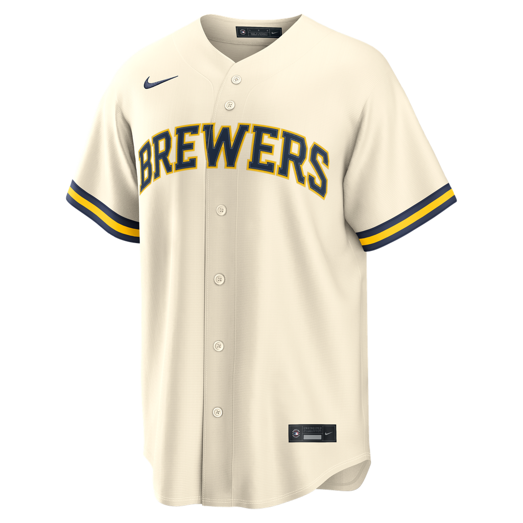 Milwaukee Brewers Jackson Chourio Home Replica Jersey | Cream