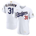 Los Angeles Dodgers Tyler Glasnow 2026 Gold Collection Authentic Jersey | White