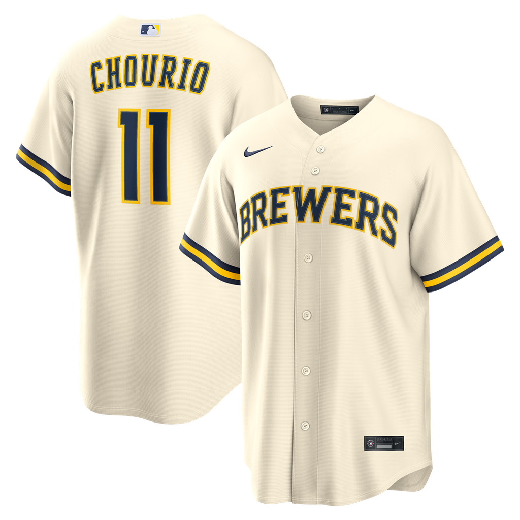 Milwaukee Brewers Jackson Chourio Home Replica Jersey | Cream