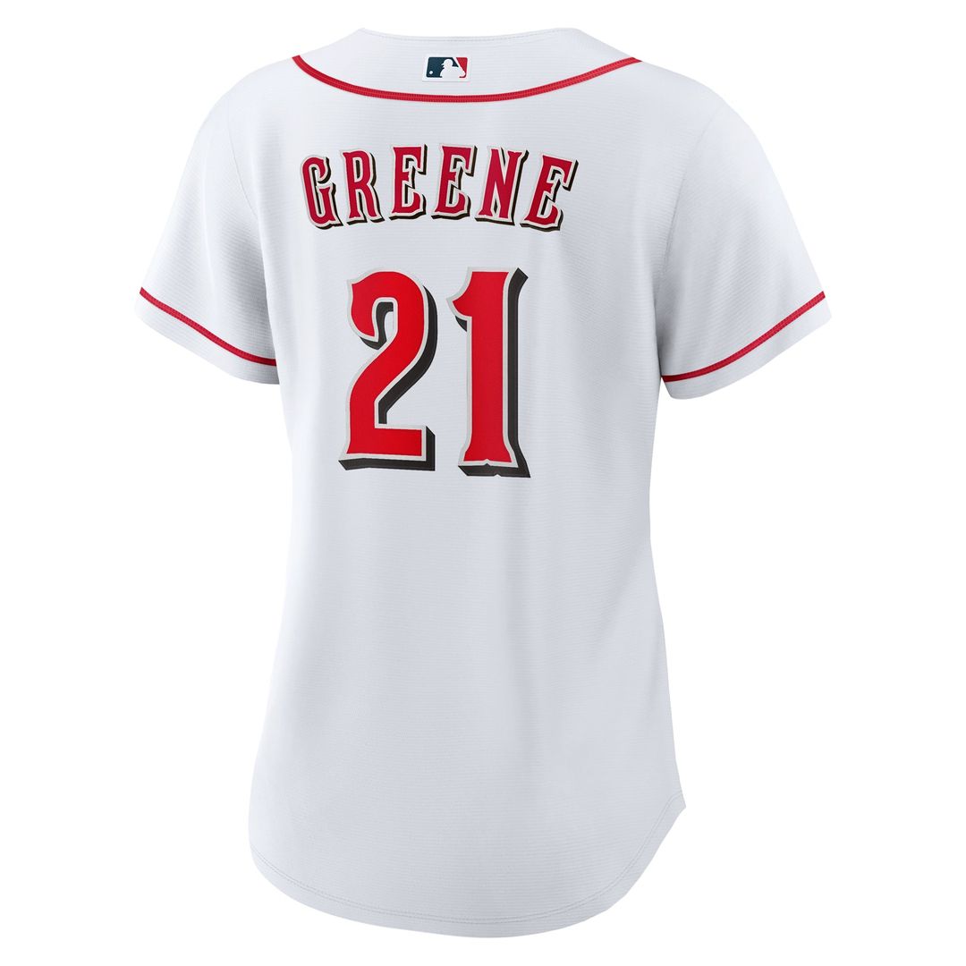 Cincinnati Reds Hunter Greene Women's Home Replica Jersey | White