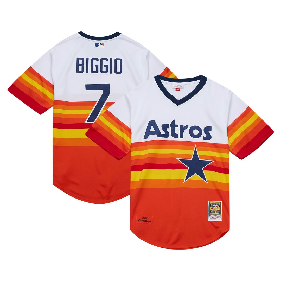 Houston Astros Craig Biggio 2004 Cooperstown Authentic Throwback Jersey | White