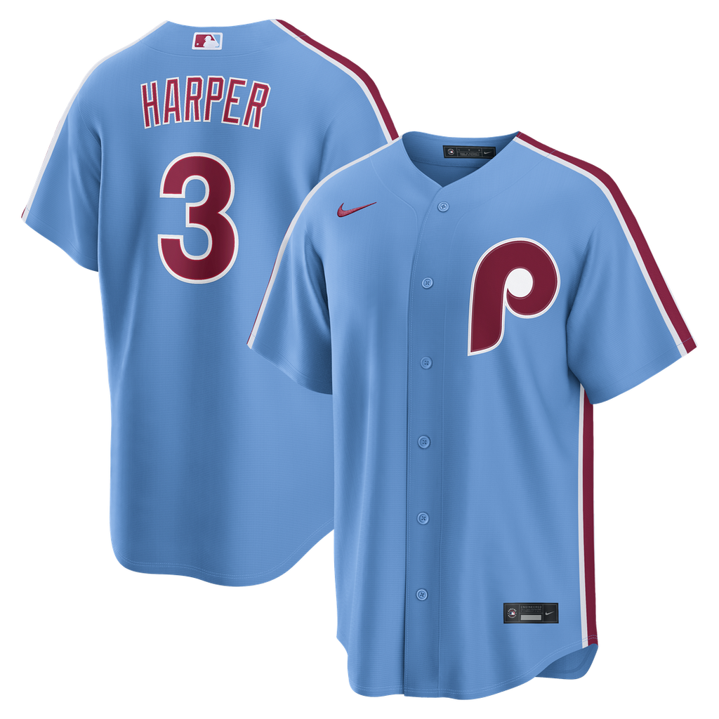 Philadelphia Phillies Bryce Harper Alternate Replica Jersey | Light Blue