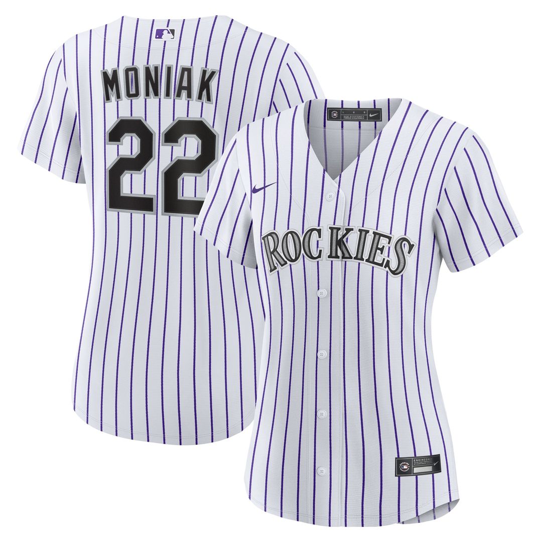 Colorado Rockies Mickey Moniak Women's Home Replica Jersey | White