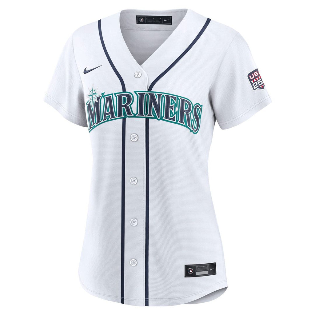 Seattle Mariners Josh Naylor Women's USA 250 Fourth of July Home Stadium Jersey | White