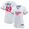 Minnesota Twins Pablo Lopez Women's Home Replica Jersey | White